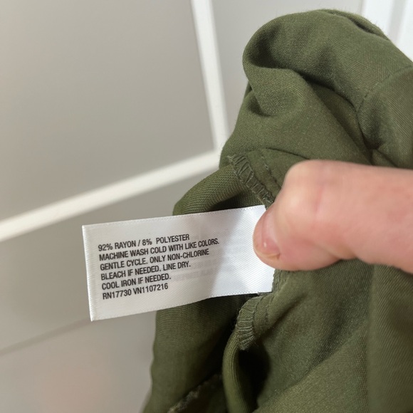 NWT A New Day Women’s Plus Sz 16R Slim Ankle Army Green Trouser Pant - Picture 4 of 10